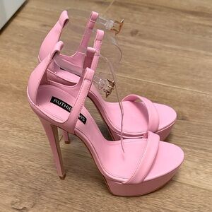 Ruthie Davis Blush Pink Platform Heels. Never worn